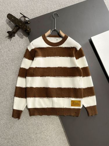Louis Vuitton New Fashion Striped Wool Blended Round Neck Sweater