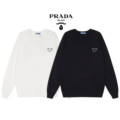Prada New Classic Logo Printed Round Neck Sweater
