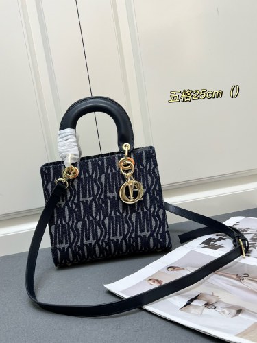 Dior New Classic Jacquard Crossbody Bag Handheld Concubine Bag