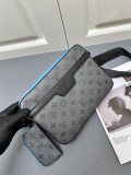 Louis Vuitton New Fashion Color Contrasting Logo Cowhide Cross Bag Size: 20x31x7CM