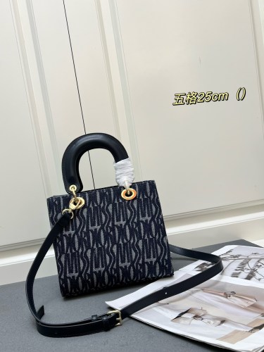 Dior New Classic Jacquard Crossbody Bag Handheld Concubine Bag