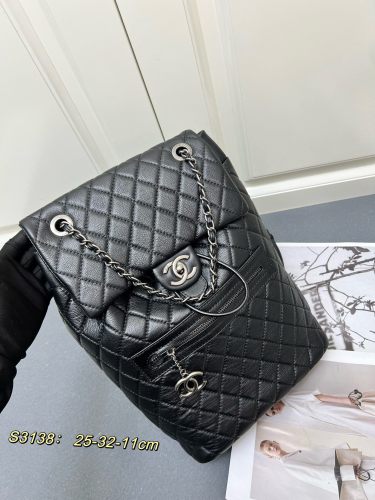 Chanel New Fashion Versatile Leather Backpack Size 25x32x11CM