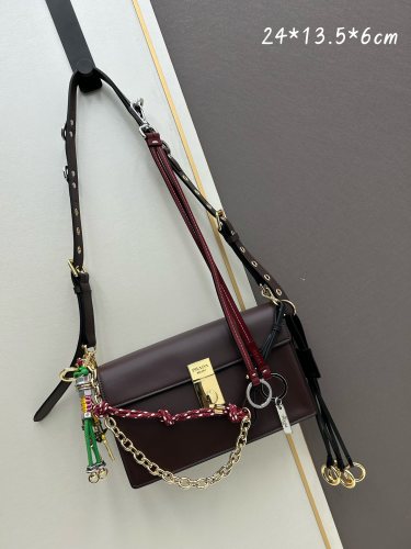 Prada New Personalized Leather Crossbody Bag Size: 24x13.5x6CM