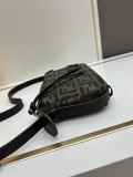 Fendi New Classic Deep Coffee Calf Cross Underarm Bag