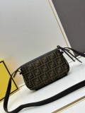 Fendi New Classic Deep Coffee Calf Cross Underarm Bag