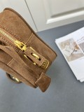 Prada New Classic Triangle Logo Deer Leather Lock Head Diagonal Cross Handbag Size: 30 × 17.5 × 10 CM