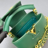Louis Vuitton New Elegant Leather Flip Chain Mini Handbag Size: 21 × 13 × 8 CM