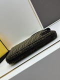 Fendi New Classic Deep Coffee Calf Cross Underarm Bag