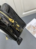 Prada New Classic Triangle Logo Leather Lock Head Bag Diagonal Cross Handbag Size: 30 × 17.5 × 10 CM
