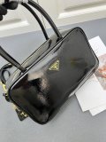 Prada New Classic Triangle Logo Leather Lock Head Bag Diagonal Cross Handbag Size: 30 × 17.5 × 10 CM