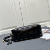 Prada New Classic Triangle Logo Leather Lock Head Bag Diagonal Cross Handbag Size: 30 × 17.5 × 10 CM