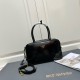 Prada New Classic Triangle Logo Leather Lock Head Bag Diagonal Cross Handbag Size: 30 × 17.5 × 10 CM