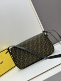 Fendi New Classic Deep Coffee Calf Cross Underarm Bag