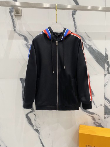 Moncler Couple New Classic Splicing Logo Letter Ribbon Casual Zipper Hooded Coat