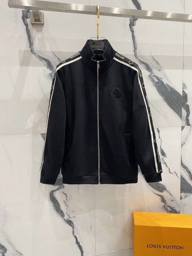 Moncler Couple New Classic Letter Ribbon Towel Embroidery Casual Zipper Coat