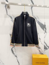 Burberry Couple New Classic Embroidered War Horse Checkered Ribbon Casual Jacket