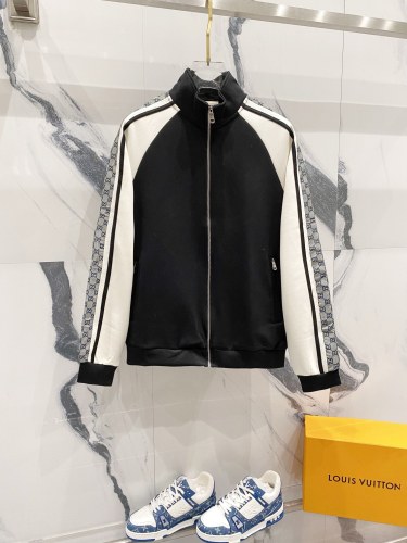 Gucci Unisex New Classic Double G Snake Skin Ribbon Splicing Casual Zipper Jacket