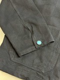 Louis Vuitton Classic Checkerboard Black Washed Collar Denim Dress