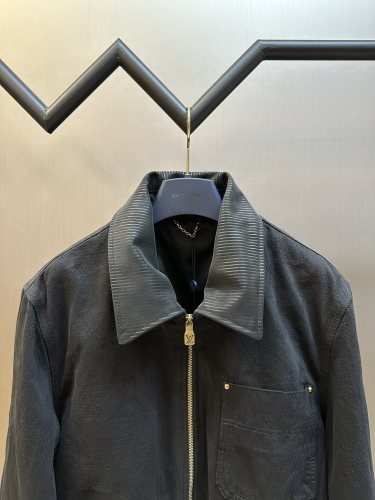 Louis Vuitton Classic Checkerboard Black Washed Collar Denim Dress
