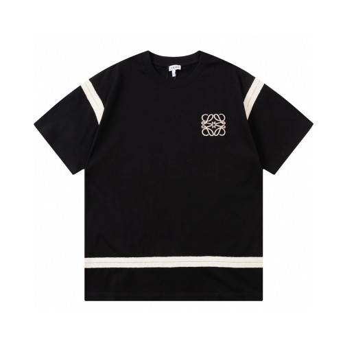 Loewe New Classic Ribbon Splicing Embroidered Logo Short Sleeve