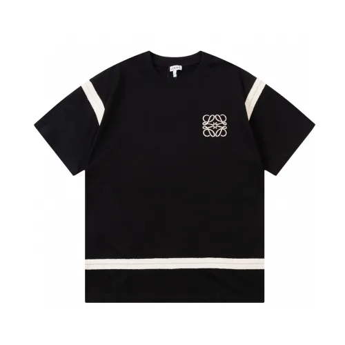 Loewe New Classic Ribbon Splicing Embroidered Logo Short Sleeve
