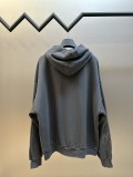 Balenciaga Couple's New Dragon Pattern Printed Double Headed Zipper Hooded Cardigan Sweatshirt