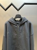 Balenciaga Couple's New Dragon Pattern Printed Double Headed Zipper Hooded Cardigan Sweatshirt
