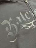 Balenciaga Couple's New Dragon Pattern Printed Double Headed Zipper Hooded Cardigan Sweatshirt