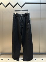 Balenciaga x Under Armour New Classic Embroidered Logo Splicing Laundry Jeans