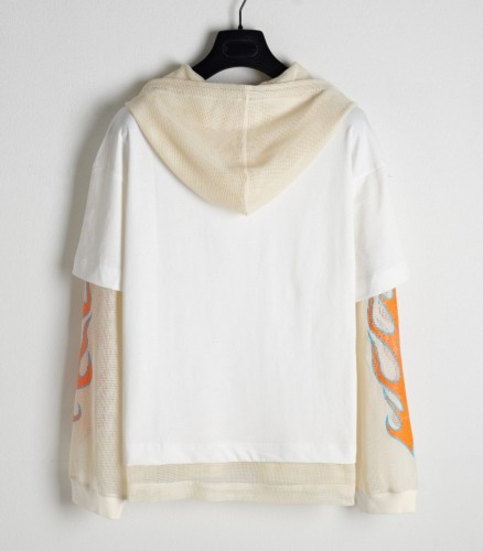 Givenchy New Fashion Logo Printed Mesh Hooded Long Sleeve T-shirt