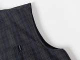 Balenciaga New Classic Washed Checkered Vest+Cotton Jacket