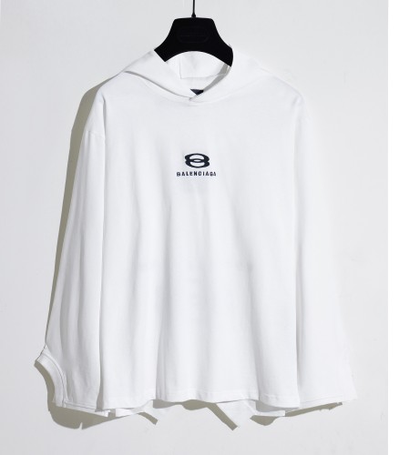 Balenciaga New High Street Asymmetric Embroidered Logo Long Sleeve T-shirt