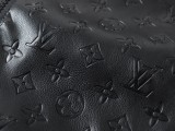 Louis Vuitton New Classic Embossed Sheepskin Splicing Wool Knitted Double Headed Zipper Jacket