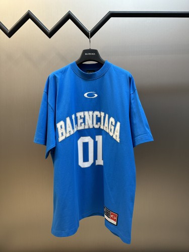 Balenciaga New Retro Embroidered Logo Basketball Shirt Short Sleeve