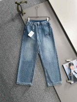 Dior New Classic Versatile Loose Jeans Casual Straight Pants