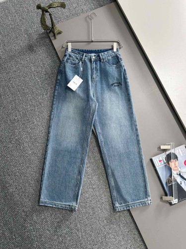 Dior New Classic Versatile Loose Jeans Casual Straight Pants
