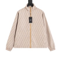 Fendi New Classic FF Double Sided Zipper Jacket Coat