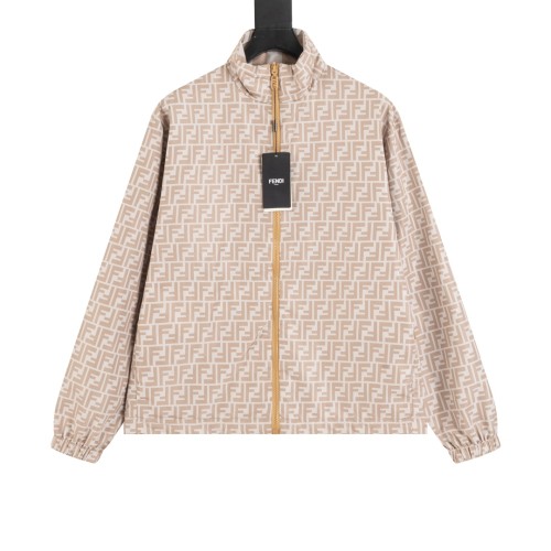 Fendi New Classic FF Double Sided Zipper Jacket Coat