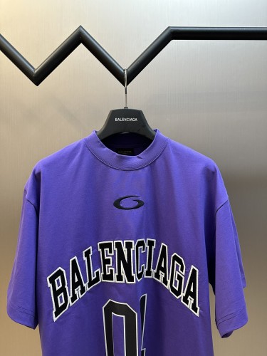Balenciaga New Retro Embroidered Logo Basketball Shirt Short Sleeve