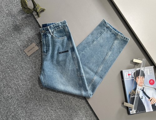 Balenciaga New Classic Trendy Loose Jeans Straight Pants
