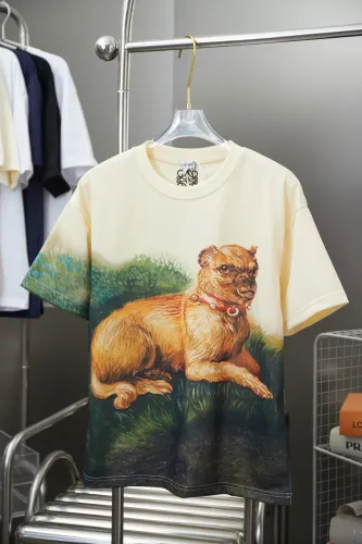 Loewe New Fashion Printed Short Sleeve Unisex Casual Versatile T-shirt