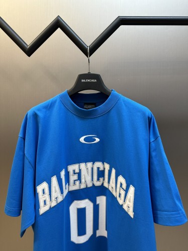 Balenciaga New Retro Embroidered Logo Basketball Shirt Short Sleeve