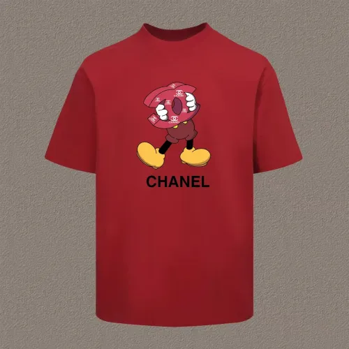 Chanel New Fashion Cartoon Double C Letter Short Sleeve Couple Casual T-shirt