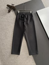 Prada New Classic Patchwork Triangle Velvet Thick Elastic Band Casual Pants