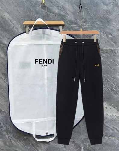 Fendi New Fashion FF Splicing Versatile Casual Pants
