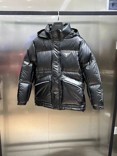 Prada New Classic Minimalist Business Hooded Down Jacket