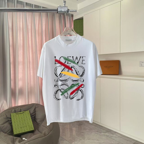 Loewe New Fashion Logo Printed Casual Short Sleeve Couple Loose and Versatile T-shirt