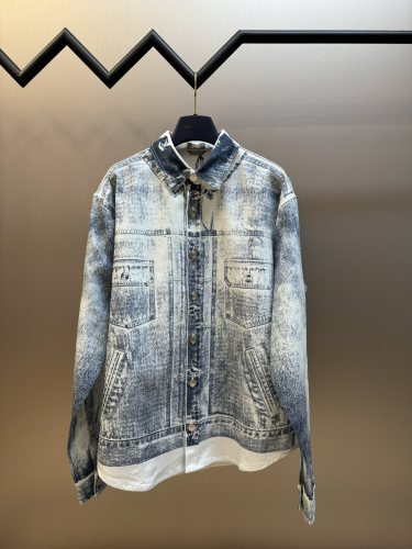 Dior New High Street Fake Two Tie Dyeing Cowboy Jackets