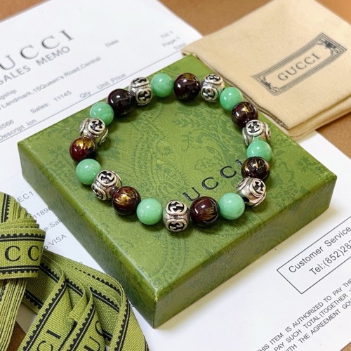 Gucci New High Street Retro Double G Natural Stone Bracelet
