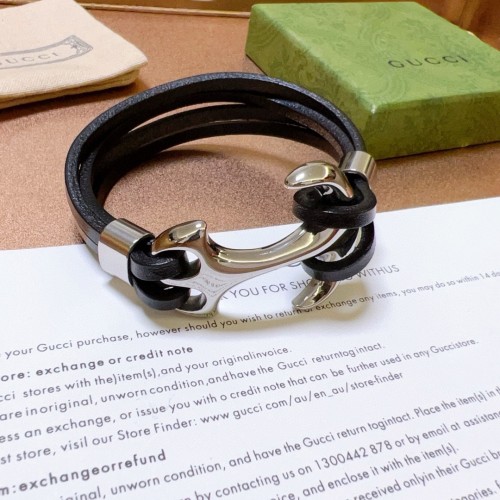 Gucci New High Street Leather Hand Rope Bracelet